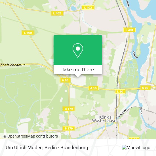 Um Ulrich Moden, Chausseestraße 1 15745 Wildau map