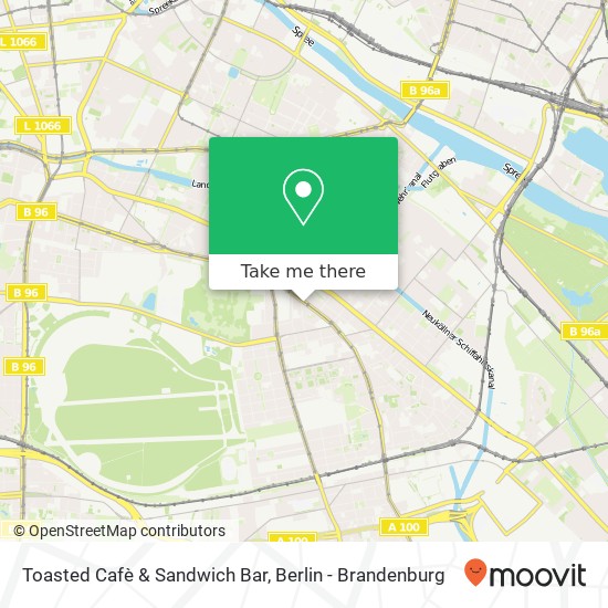 Карта Toasted Cafè & Sandwich Bar, Karl-Marx-Straße 34 Neukölln, 12043 Berlin