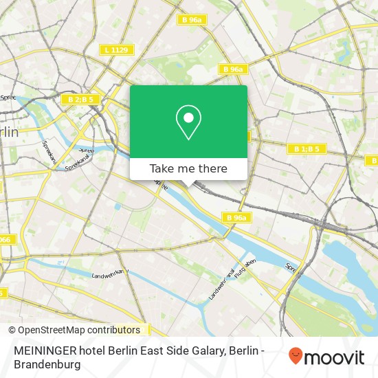 Карта MEININGER hotel Berlin East Side Galary