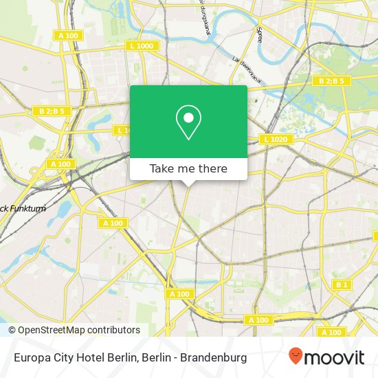 Europa City Hotel Berlin map