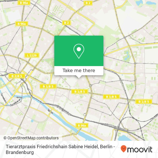 Tierarztpraxis Friedrichshain Sabine Heidel map