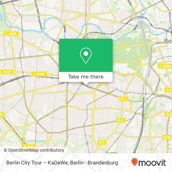 Карта Berlin City Tour – KaDeWe