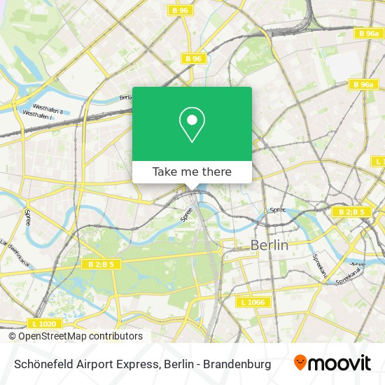 Schönefeld Airport Express map