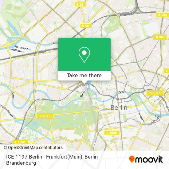 ICE 1197 Berlin - Frankfurt(Main) map