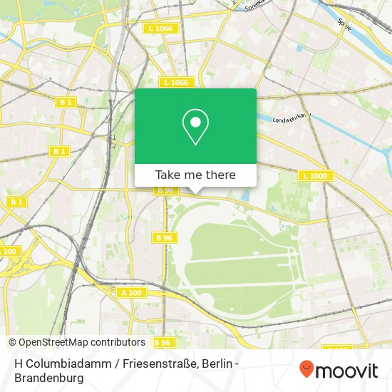 H Columbiadamm / Friesenstraße map