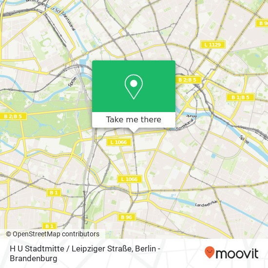 H U Stadtmitte / Leipziger Straße map