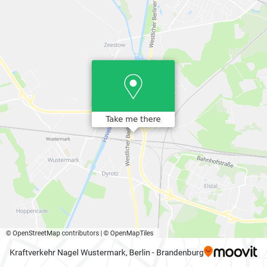 Kraftverkehr Nagel Wustermark map