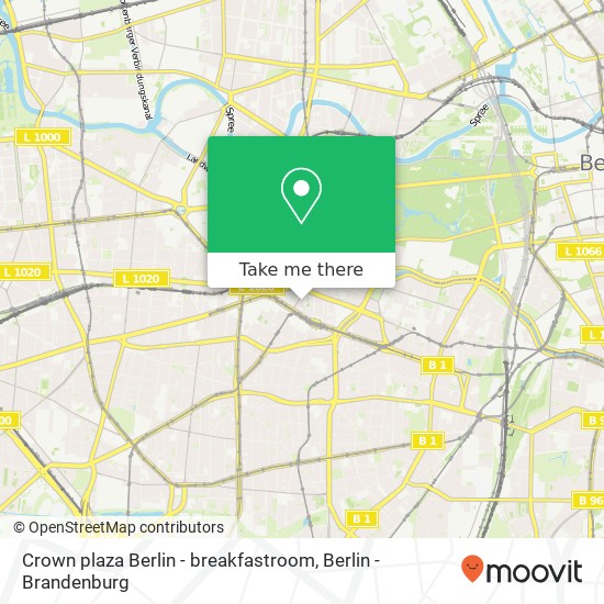 Crown plaza Berlin - breakfastroom map