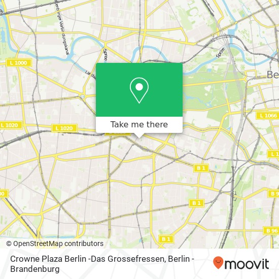 Crowne Plaza Berlin -Das Grossefressen map