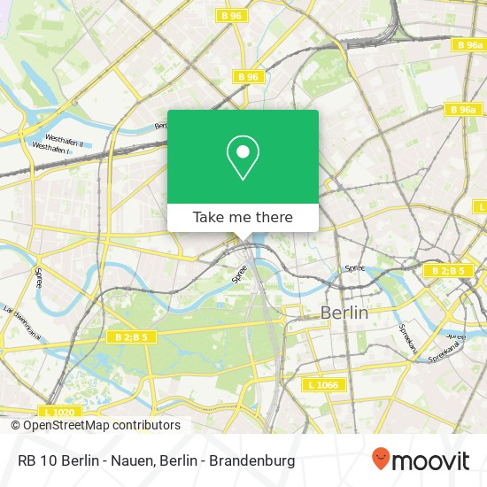 RB 10 Berlin - Nauen map