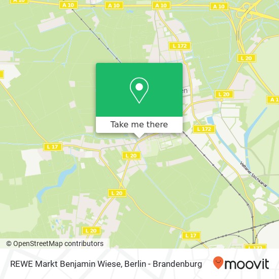 Карта REWE Markt Benjamin Wiese