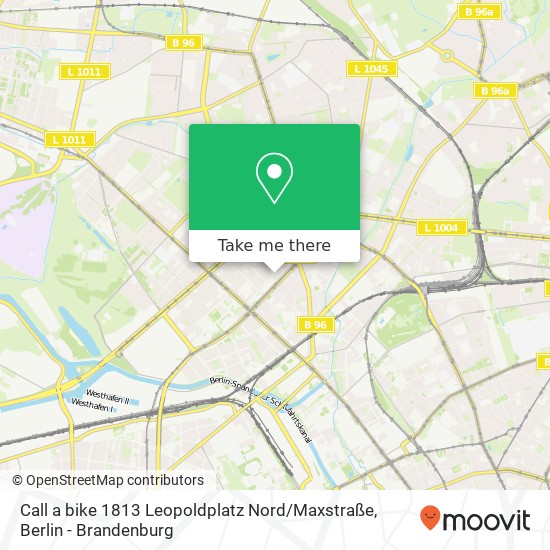 Карта Call a bike 1813 Leopoldplatz Nord / Maxstraße