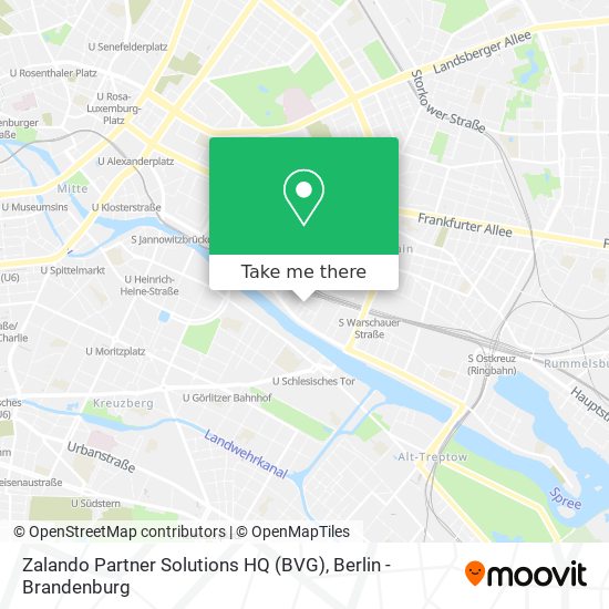 Zalando Partner Solutions HQ (BVG) map