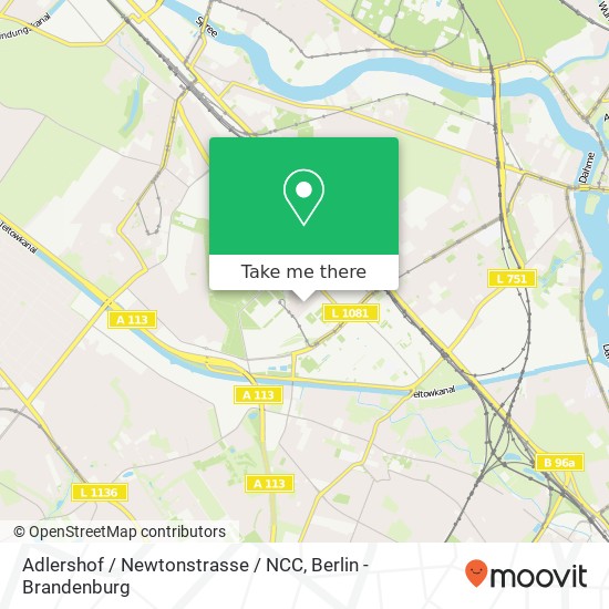 Карта Adlershof / Newtonstrasse / NCC