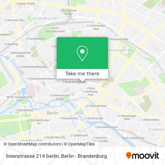 Карта linienstrasse 214 berlin