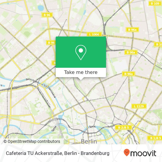 Cafeteria TU Ackerstraße map