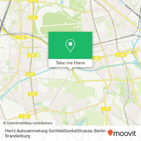 Карта Hertz Autovermietung GottliebDunkelStrasse