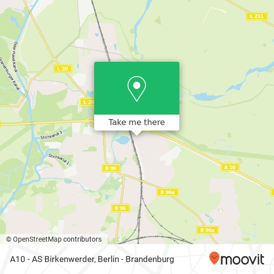 A10 - AS Birkenwerder map