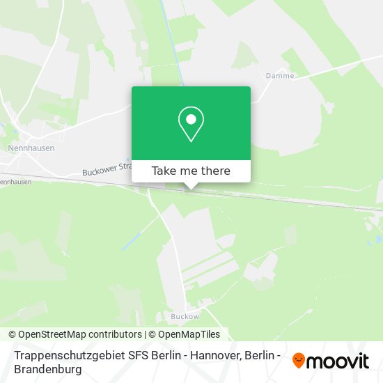 Карта Trappenschutzgebiet SFS Berlin - Hannover