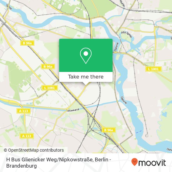 H Bus Glienicker Weg / Nipkowstraße map