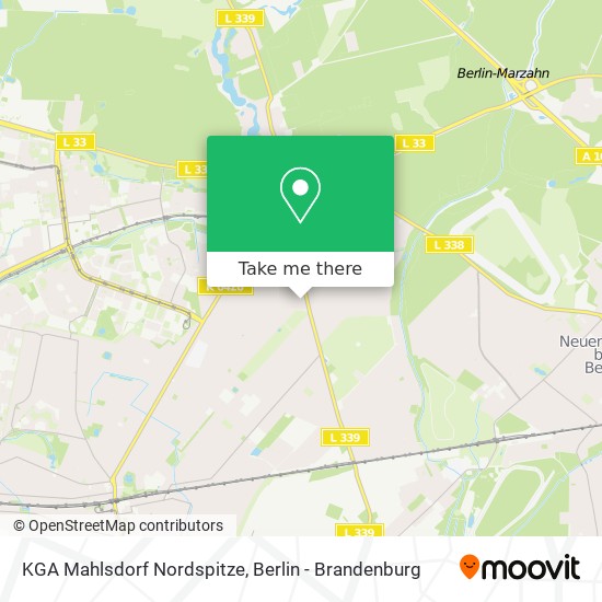 KGA Mahlsdorf Nordspitze map
