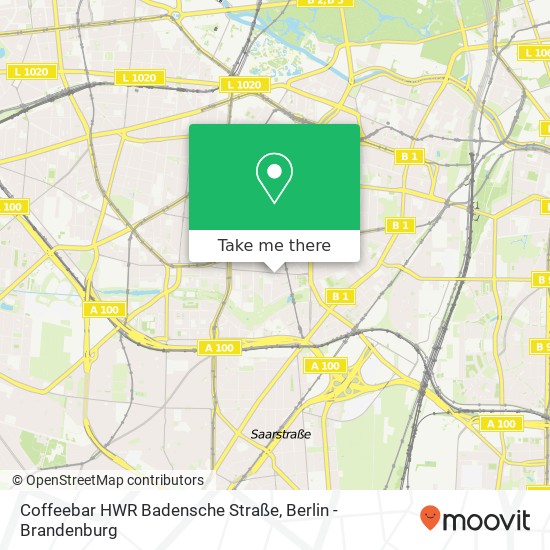 Карта Coffeebar HWR Badensche Straße