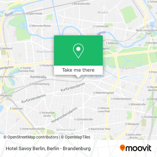 Hotel Savoy Berlin map