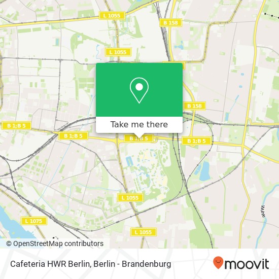 Cafeteria HWR Berlin map