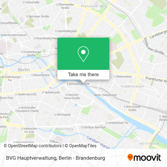 BVG Hauptverwaltung map