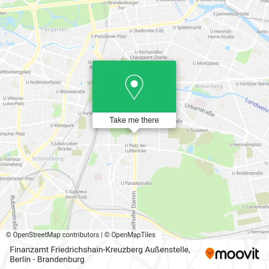 Карта Finanzamt Friedrichshain-Kreuzberg Außenstelle