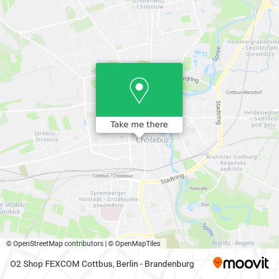 O2 Shop FEXCOM Cottbus map