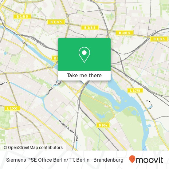 Siemens PSE Office Berlin/TT map