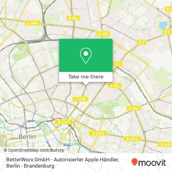 Карта BetterWorx GmbH - Autorisierter Apple Händler