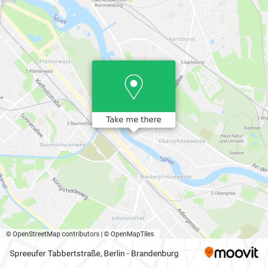 Карта Spreeufer Tabbertstraße