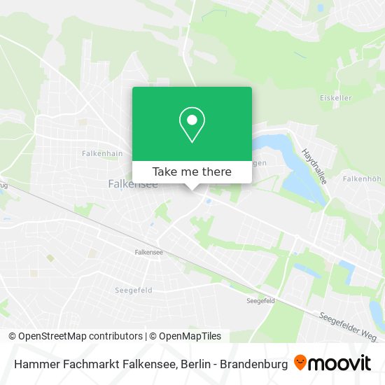 Карта Hammer Fachmarkt Falkensee