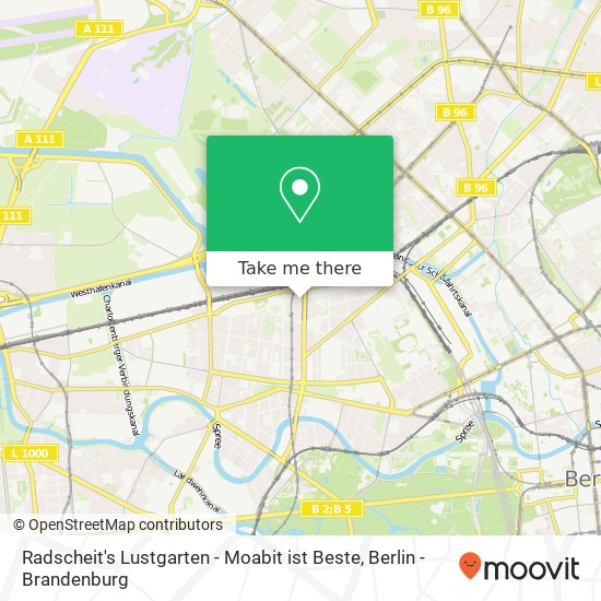 Карта Radscheit's Lustgarten - Moabit ist Beste