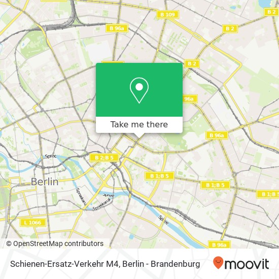 Schienen-Ersatz-Verkehr M4 map