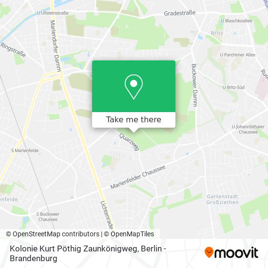 Карта Kolonie Kurt Pöthig Zaunkönigweg