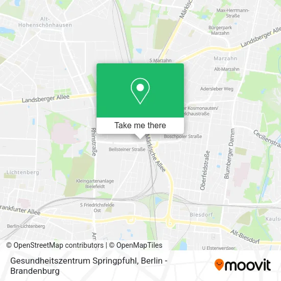 Карта Gesundheitszentrum Springpfuhl