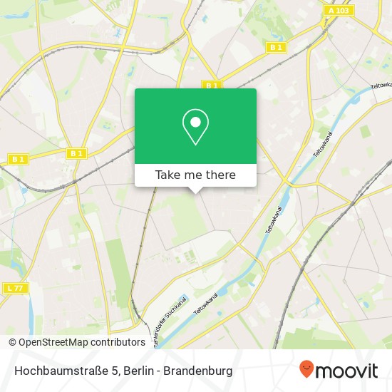 Hochbaumstraße 5, Hochbaumstraße 5, 14167 Berlin, Deutschland map