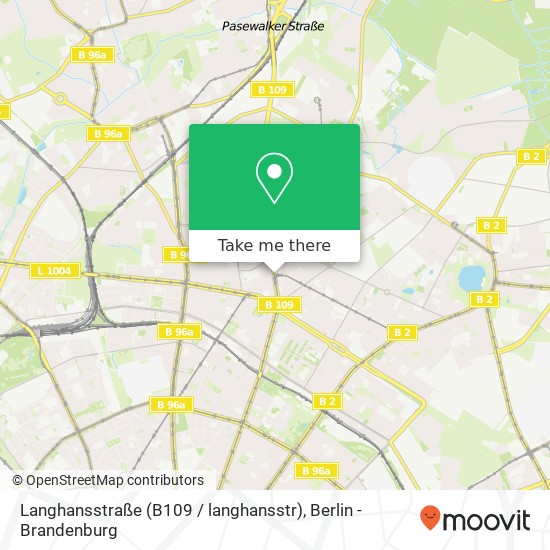 Langhansstraße (B109 / langhansstr), Weißensee, 13086 Berlin map