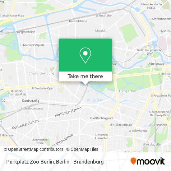 Parkplatz Zoo Berlin map