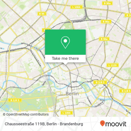 Карта Chausseestraße 119B, Chausseestraße 119B, 10115 Berlin, Deutschland