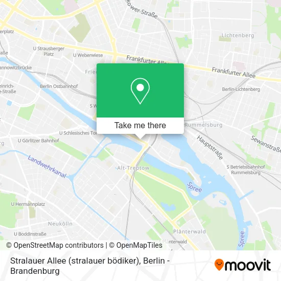 Карта Stralauer Allee (stralauer bödiker)