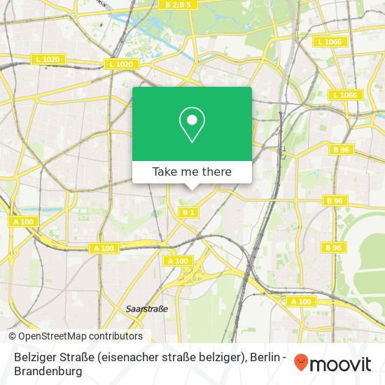 Карта Belziger Straße (eisenacher straße belziger), Schöneberg, 10823 Berlin