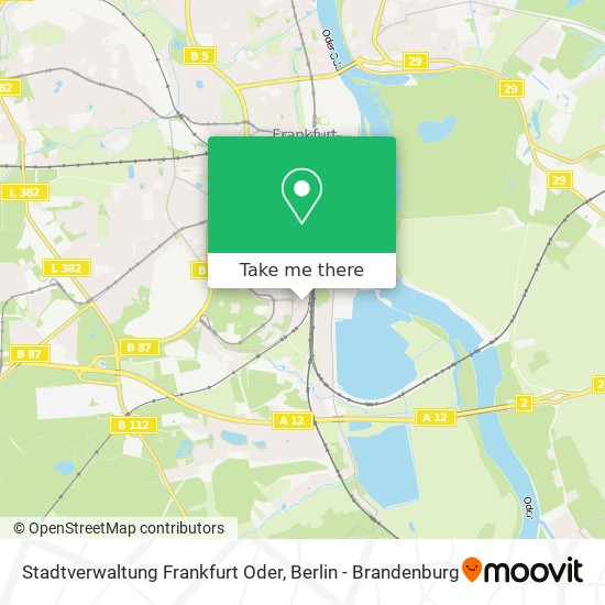 Stadtverwaltung Frankfurt Oder map