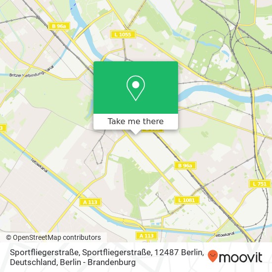 Sportfliegerstraße, Sportfliegerstraße, 12487 Berlin, Deutschland map