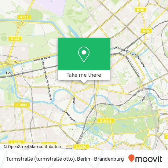 Карта Turmstraße (turmstraße otto), Moabit, 10555 Berlin