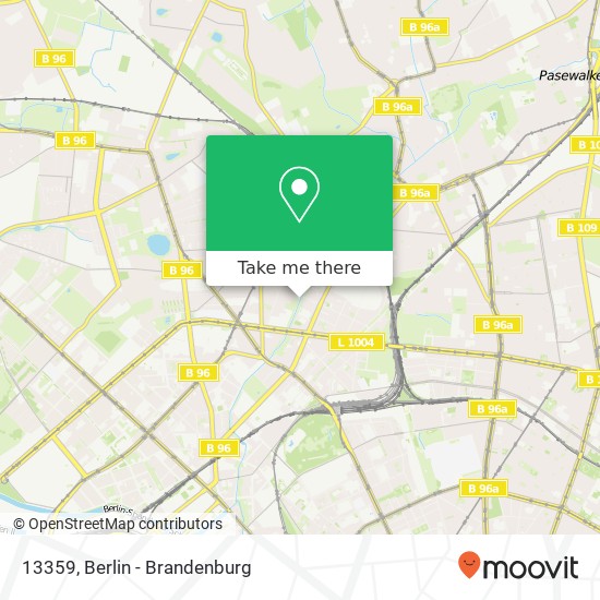 Карта 13359, 13359 Berlin, Deutschland