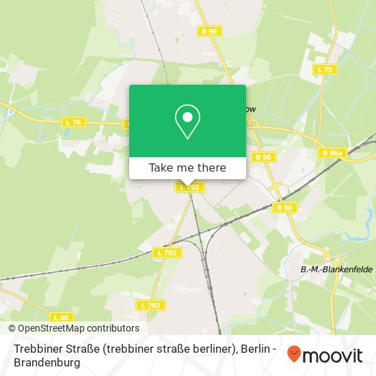 Карта Trebbiner Straße (trebbiner straße berliner), Mahlow, 15831 Blankenfelde-Mahlow